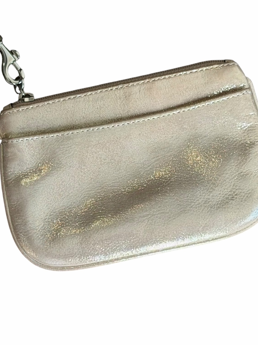 Coach Metallic Champagne Leather wristlet